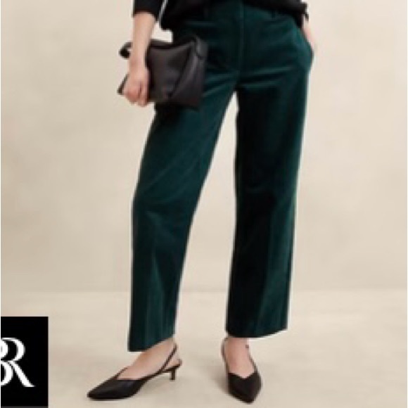 Banana Republic Teal Corduroy Straight Leg Trousers - Picture 1 of 1